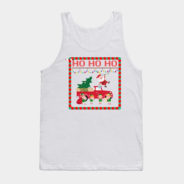 Ho Ho Ho Christmas Tank Top by Southern Borealis
